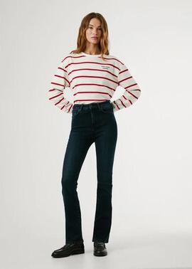 PANTALÓN VAQUERO DION FLARE 5FA HIGH WAIST DENIM BLACK AND B