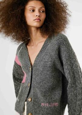 CHAQUETA DE ROMBOS CECILY CARDIGAN 963 DARK GREY MARL
