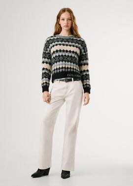 JERSEY DE PUNTO FAIRISLE CELESTINE 963 DARK GREY MARL