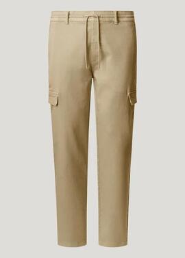 PANTALÓN BOLSO CARGO GYMDIGO SLIM FIT 836 STONE BEIGE