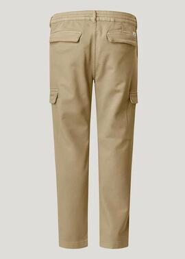 PANTALÓN BOLSO CARGO GYMDIGO SLIM FIT 836 STONE BEIGE