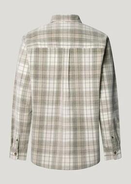 CAMISA DE PANA CAMDEN CUADROS 836 STONE BEIGE