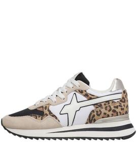 ZAPATILLAS YAK-W ANIMAL PRINT CREAM, WHITE, BLACK