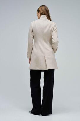 CHAQUETA DE PAÑO GRACE SLIM FIT BEIGE
