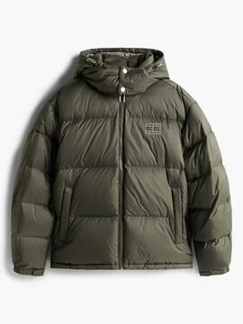 CHAQUETA ACOLCHADA ALASKA EN TEJIDO RIPSTOP VERDE