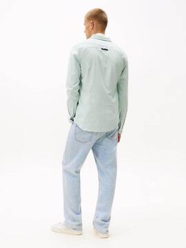 CAMISA DE OXFORD SLIM FIT VERDE AGUA CLOUDY JADE