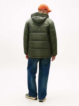 PARKA ACOLCHADA RELAXED FIT VERDE IMPERMEABLE