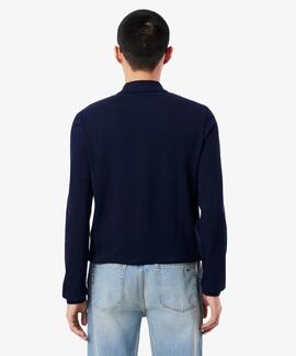 POLO MANGA LARGA LACOSTE REGULAR FIT 166 AZUL MARINO
