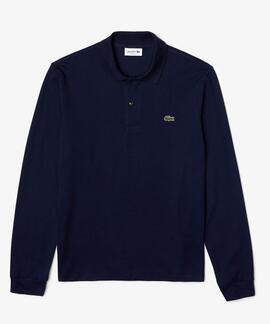POLO MANGA LARGA LACOSTE REGULAR FIT 166 AZUL MARINO