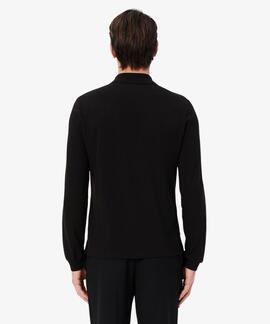 POLO MANGA LARGA LACOSTE REGULAR FIT 031 NEGRO