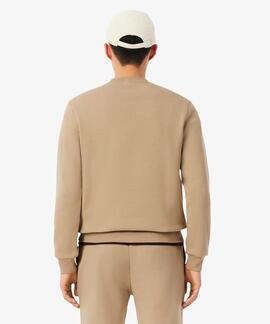 SUDADERA JOGGER LACOSTE EN ALGODÓN CEPILLADO BEIGE