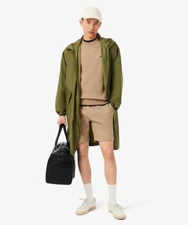 SUDADERA JOGGER LACOSTE EN ALGODÓN CEPILLADO BEIGE