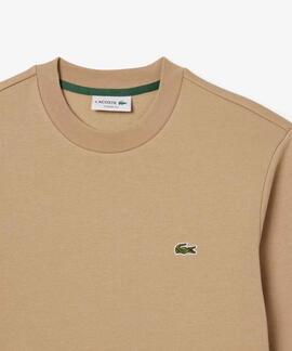 SUDADERA JOGGER LACOSTE EN ALGODÓN CEPILLADO BEIGE