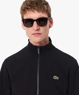 SUDADERA DE FELPA LACOSTE CUELLO ALTO CON CREMALLERA NEGRA