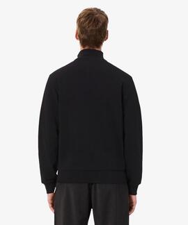 SUDADERA DE FELPA LACOSTE CUELLO ALTO CON CREMALLERA NEGRA