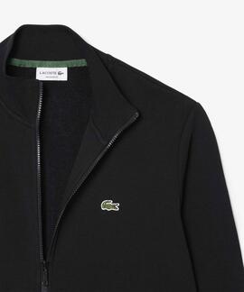 SUDADERA DE FELPA LACOSTE CUELLO ALTO CON CREMALLERA NEGRA