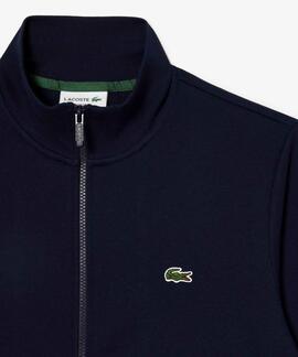SUDADERA DE FELPA LACOSTE CUELLO ALTO CON CREMALLERA AZUL MA