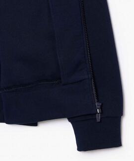 SUDADERA DE FELPA LACOSTE CUELLO ALTO CON CREMALLERA AZUL MA