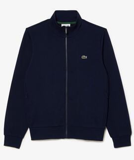 SUDADERA DE FELPA LACOSTE CUELLO ALTO CON CREMALLERA AZUL MA