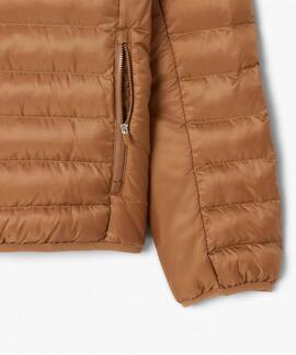 CHAQUETA ACOLCHADA HIDRÓFUGA SLIM FIT MARRÓN CLARO