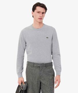 JERSEY LACOSTE CUELLO REDONDO GRIS VIGORÉ