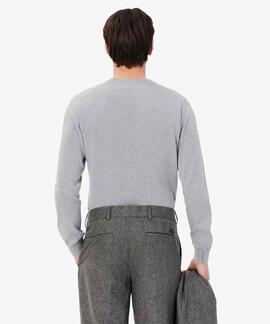 JERSEY LACOSTE CUELLO REDONDO GRIS VIGORÉ