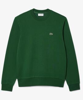 SUDADERA JOGGER LACOSTE EN ALGODÓN CEPILLADO VERDE