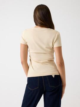CAMISETA LOGOTIPO TRIANGULO PYTHON TEE SLIM FIT BEIGE