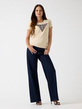 CAMISETA LOGOTIPO TRIANGULO PYTHON TEE SLIM FIT BEIGE