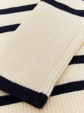 JERSEY CUELLO CISNE EMELIA RELAXED FIT RAYAS BICOLOR