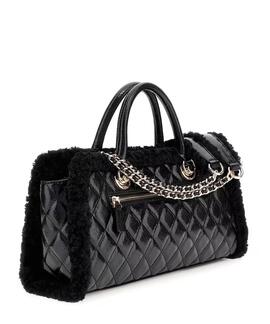 BOLSO AL HOMBRO CRISTI SATCHEL NEGRA PESPUNTEADA