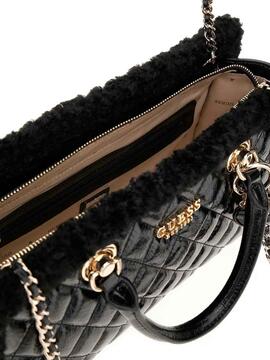 BOLSO AL HOMBRO CRISTI SATCHEL NEGRA PESPUNTEADA