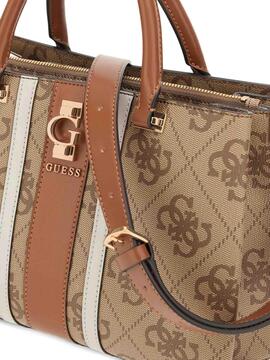 BOLSO DE MANO ERENIA SATCHEL MARRÓN CLARO CON LOGO 4G