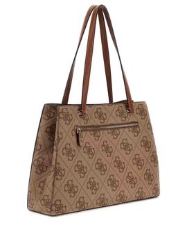 BOLSO SHOPPER ERENIA TOTE SATCHEL MARRÓN CLARO CON LOGOTIPO
