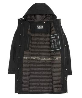 ABRIGO ACOLCHADO MULTIBOLSILLOS CON CAPUCHA CHASEN NEGRO