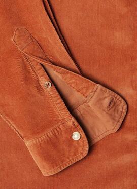 CAMISA DE PANA CLAYTON REGULAR FIT 262 BRICK RED