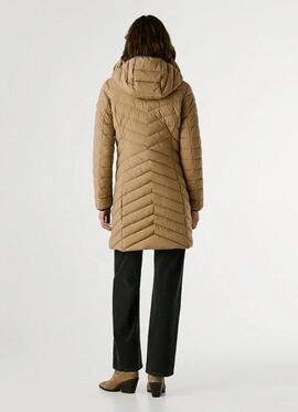 PLUMÍFERO ACOLCHADO IMPERMEABLE SAIN LONG 836 STONE BEIGE