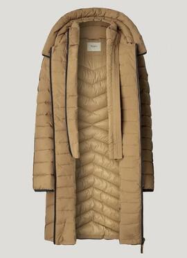 PLUMÍFERO ACOLCHADO IMPERMEABLE SAIN LONG 836 STONE BEIGE