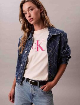 CAMISETA CK HERO REGULAR FIT CON MONOGRAMA CALICO