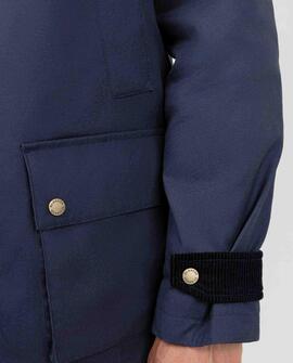CHAQUETA DE CUELLO PANA AZUL MARINO