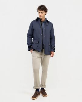 CHAQUETA DE CUELLO PANA AZUL MARINO