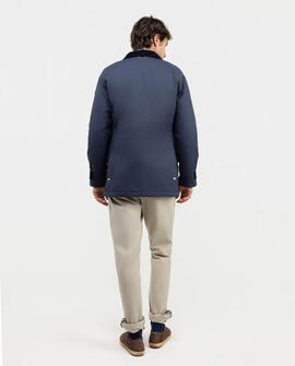 CHAQUETA DE CUELLO PANA AZUL MARINO