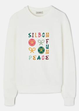 SUDADERA WOMAN FUN AND PEACE CRUDO