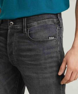 PANTALÓN VAQUERO G-STAR 3301 SLIM FADED BLACK MAGNET