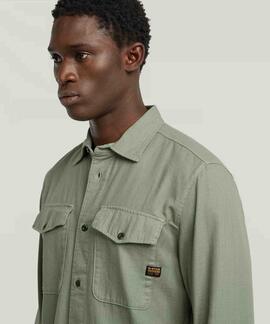 CAMISA G-STAR MARINE SLIM LIGHT ORPHUS GARMENT DYED VERDE KA