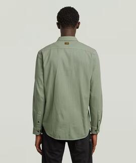 CAMISA G-STAR MARINE SLIM LIGHT ORPHUS GARMENT DYED VERDE KA