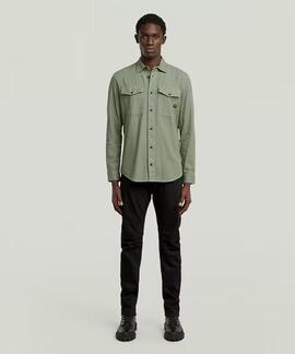 CAMISA G-STAR MARINE SLIM LIGHT ORPHUS GARMENT DYED VERDE KA