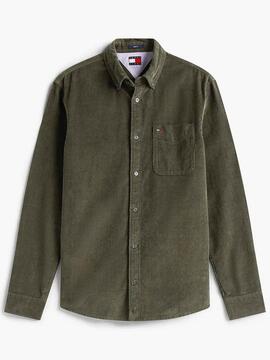 CAMISA DE PANA REGULAR FIT VERDE