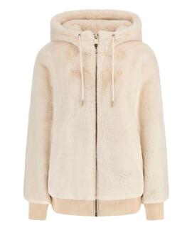 CHAQUETA DE PIEL SINTÉTICA LUCREZIA CREAM WHITE CREMA