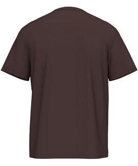 CAMISETA CK HERO RELAXED FIT CON MONOGRAMA RICH BROWN MARRÓN